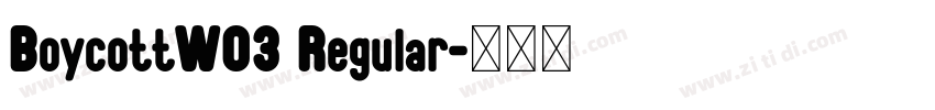 BoycottW03 Regular字体转换